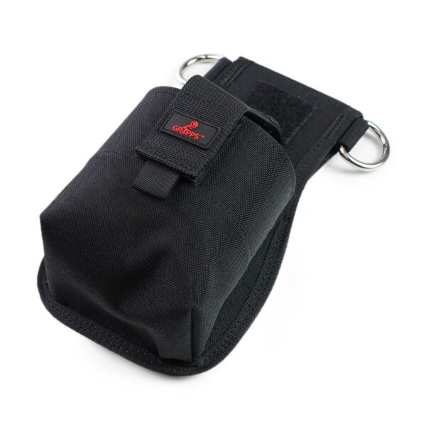 LUEXBOX Tape Measure Holster, Black Nylon Tool Pouch For Belt, Compatible With Regular Belts, 4.5" X 3.7" X 2" (11.5 X 9.5 X 5cm), Open Top, 1 Pocket